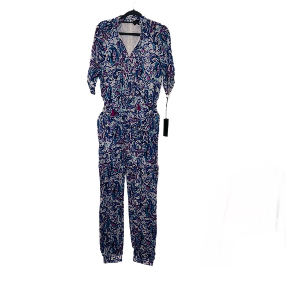 Kathy Ireland Paisley Print Jumpsuit